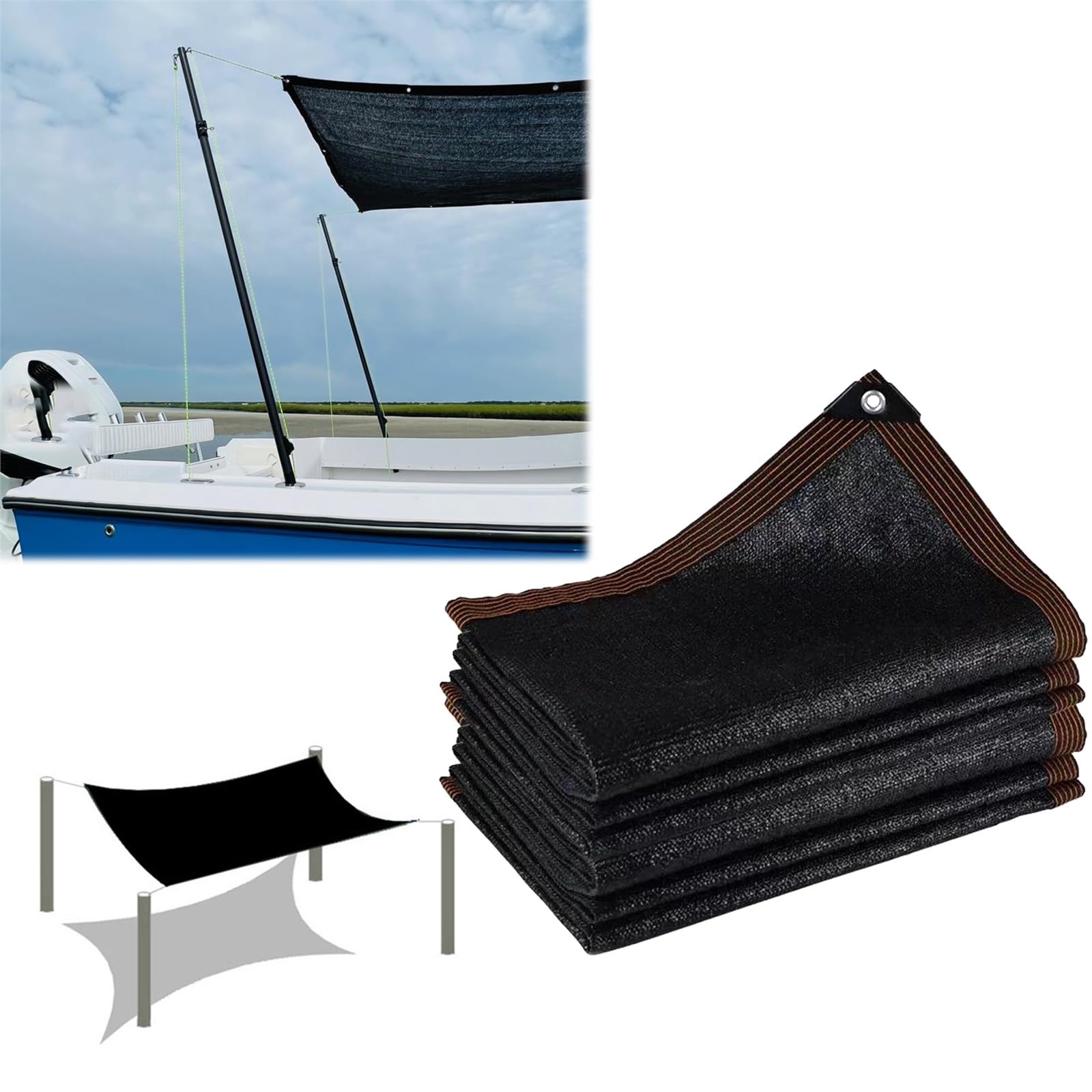 KLGFBDC 5x10m Sun Shade Sail 90% Canopy for Garden Breathable Shading Net Perfect for Greenhouses & Outdoor Spaces
