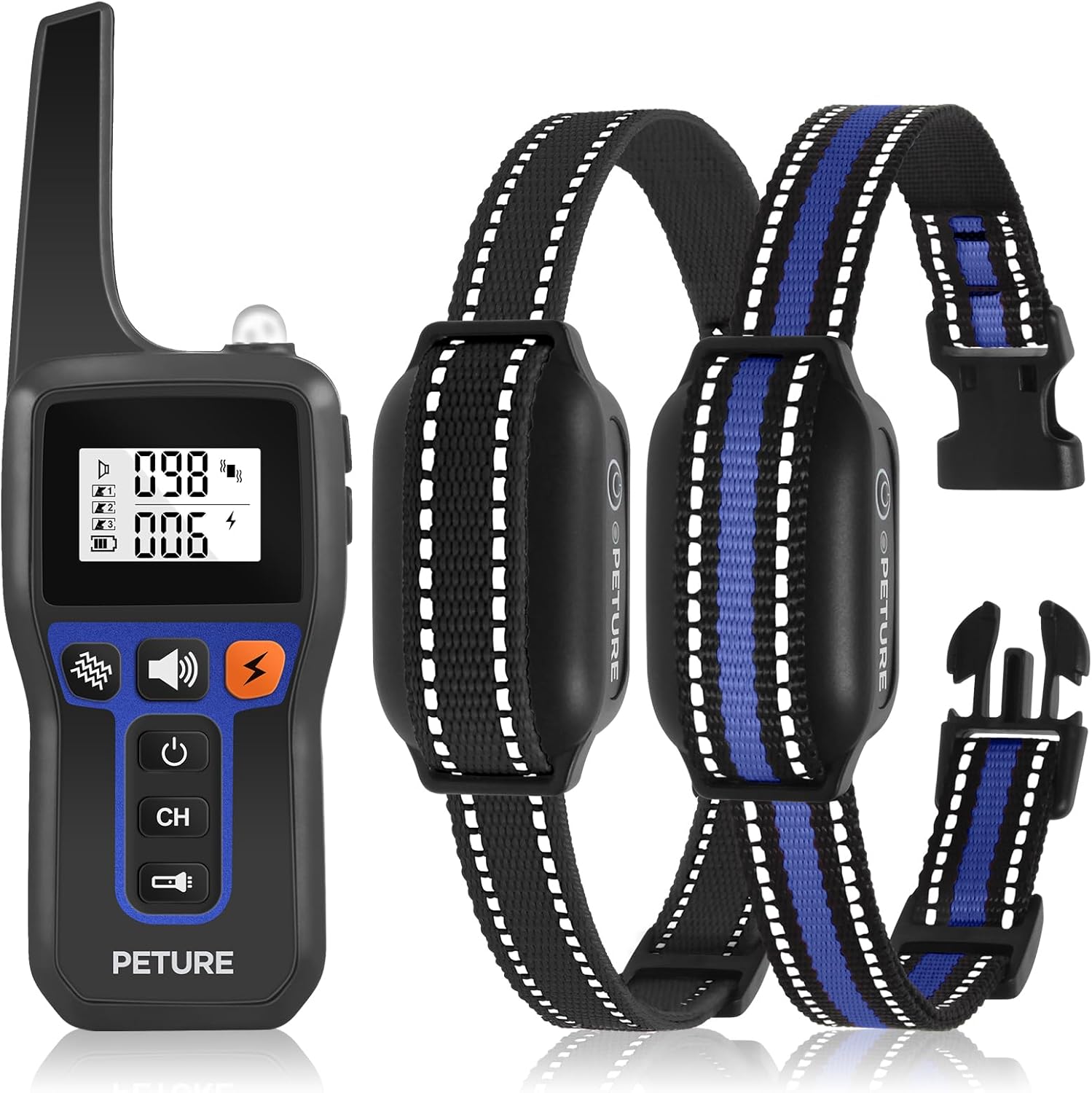 Dog Bark Collar 2 Pack, 3300FT 2 in 1 Bark and Shock Collar Combo with Beep, Vibration, Safe Shock and Auto Mode, IPX7 Waterproof Automatic Dog Training Collar for Medium Large Dogs (7-120lbs)
