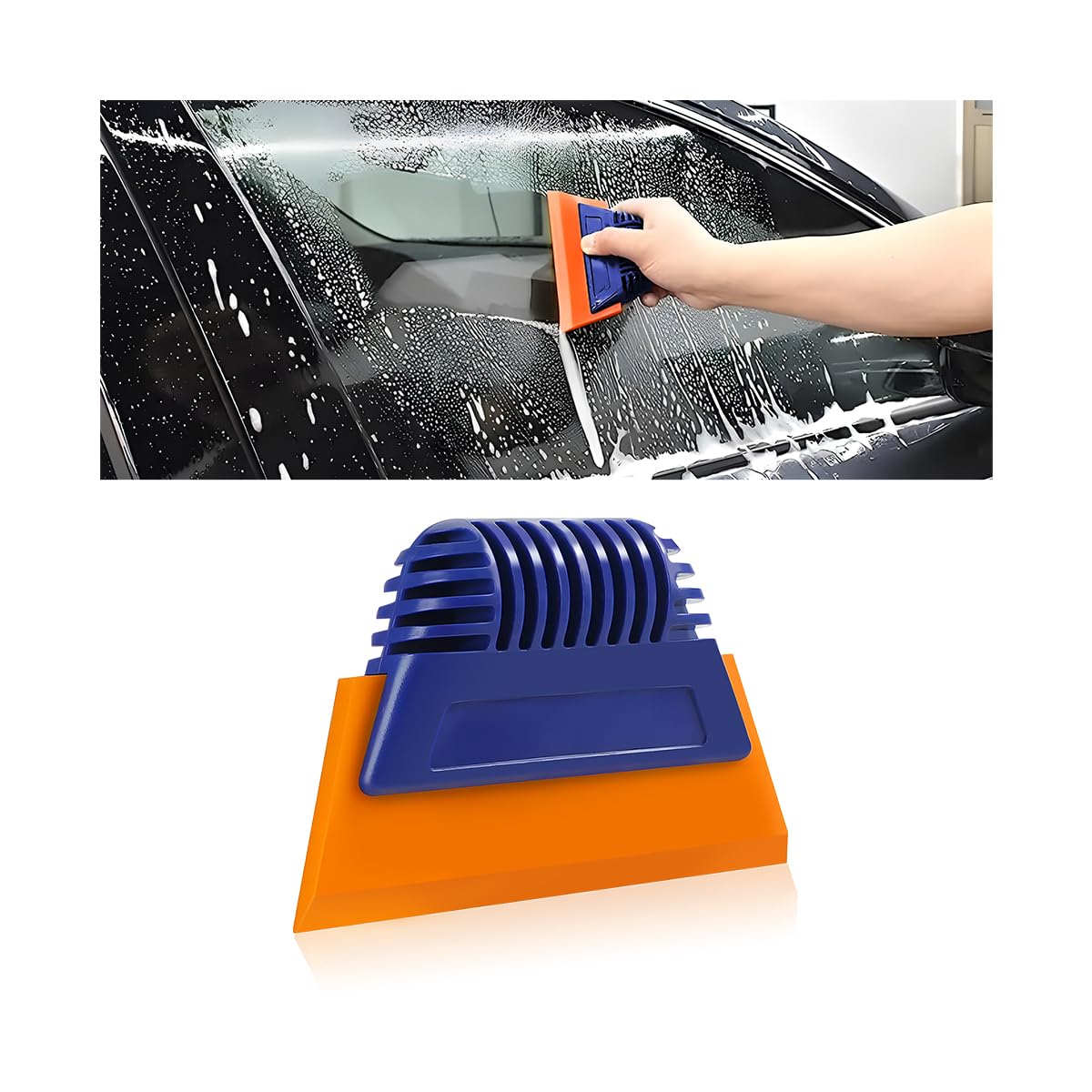 JNNJ Window Tinting Vinyl Wrap Tool Kit Application, Tools for Car Vinyl Wrapping Tint Film Installation Window Glass Cleaning, Car Window Tint Tools Kit for Applying Self Adhesive(Orange)
