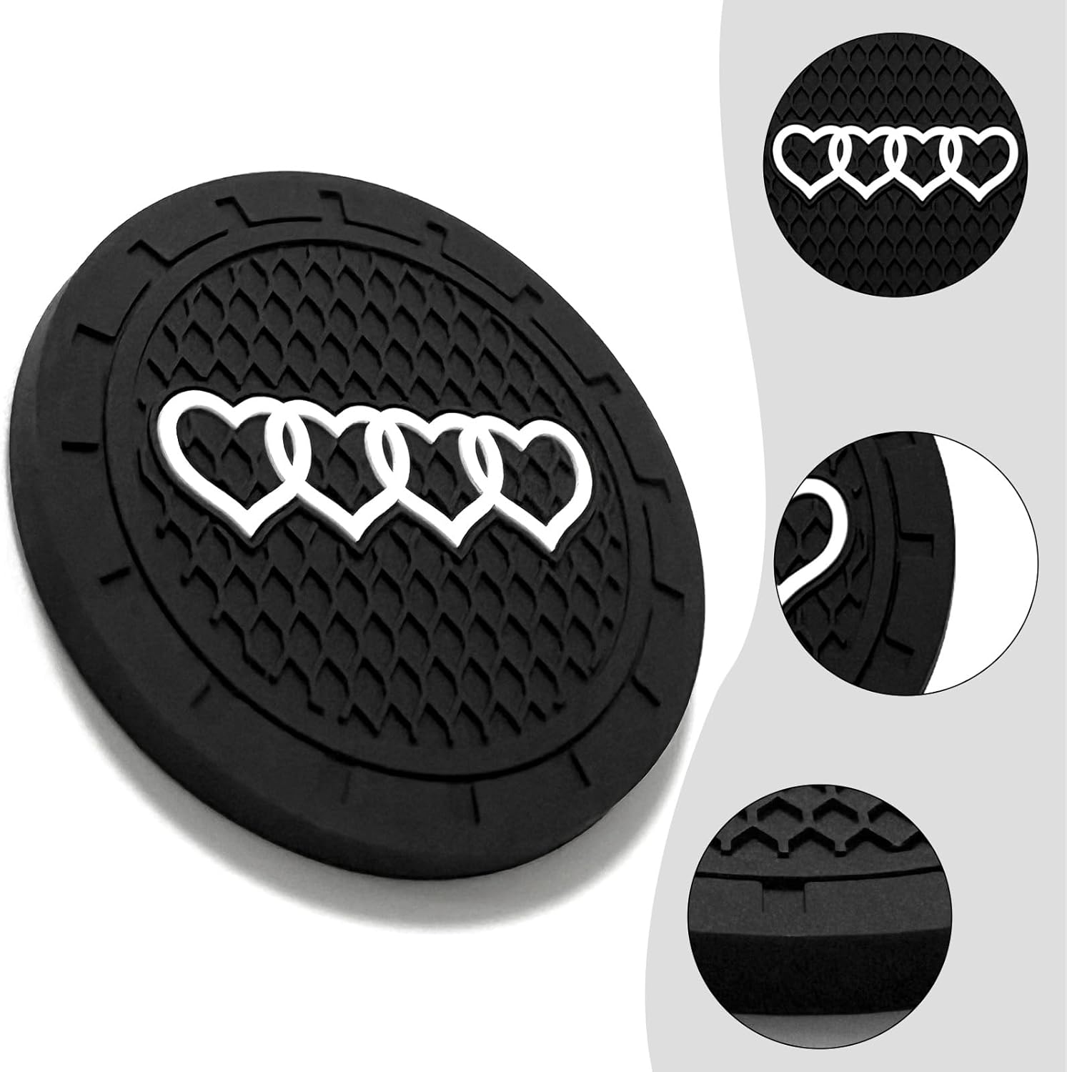 2Pack - 2.75inch Car Cup Holder Coaster fit for Audi Jeep Toyota Honda Ford Chevy GMC Dodge Subaru Cadillace Kia Hyundai Volkswagen BMW Mercedes Benz & More Interior Decorative Accessories - Image 5