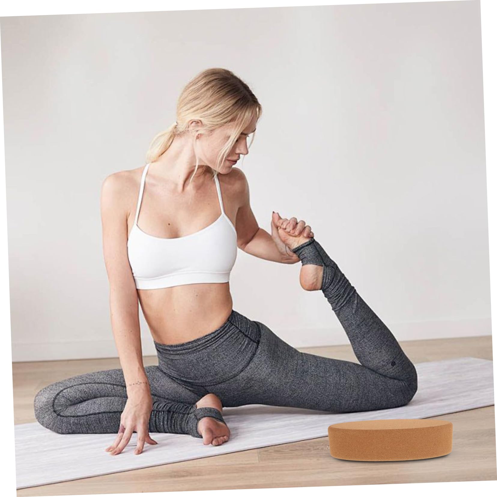 TOYANDONA Blocchi Yoga in Sughero Morbido ad Alta Densità per Supporto Stabile Yoga Stretching Stabilità Accessori per Donne e Uomini