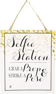Selfie Station Sign with Easel for Wedding Party Decor