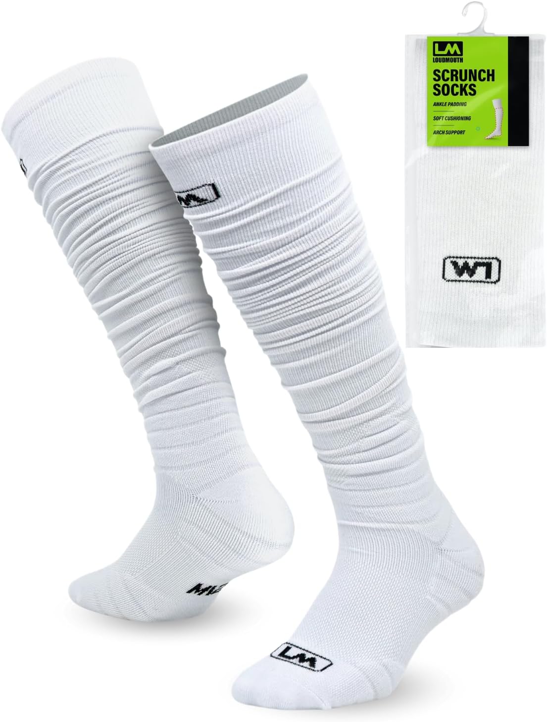 Loud Mouth Scrunch Football Socks