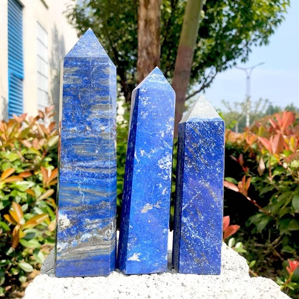 Health & Household Natural Crystal Lapis Lazuli Column Reiki Cure Home Decoration Process