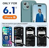 Vista 495 de Miracase Funda diseñada para iPhone 13 Pro Max con protector de pantalla, [forro de microfibra suave antiarañazos], funda protectora de silicona