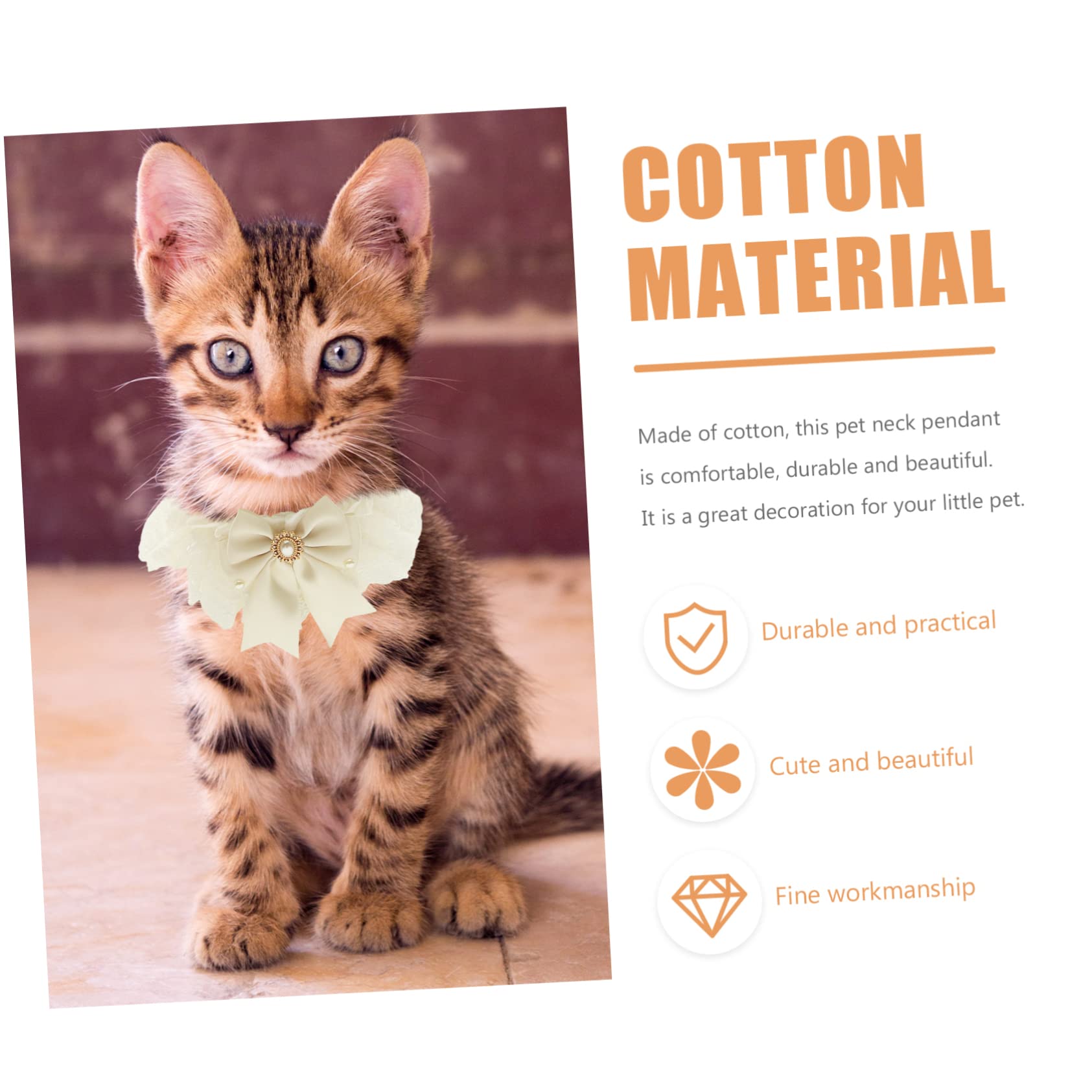 YARNOW 5 Pièces Écharpe De Mariage pour Animaux De Compagnie Collier De Chaton Cravate pour Animaux De Compagnie Chat Dentelle Noeud Collier Bandana pour Chiens De Chat avec Nœud