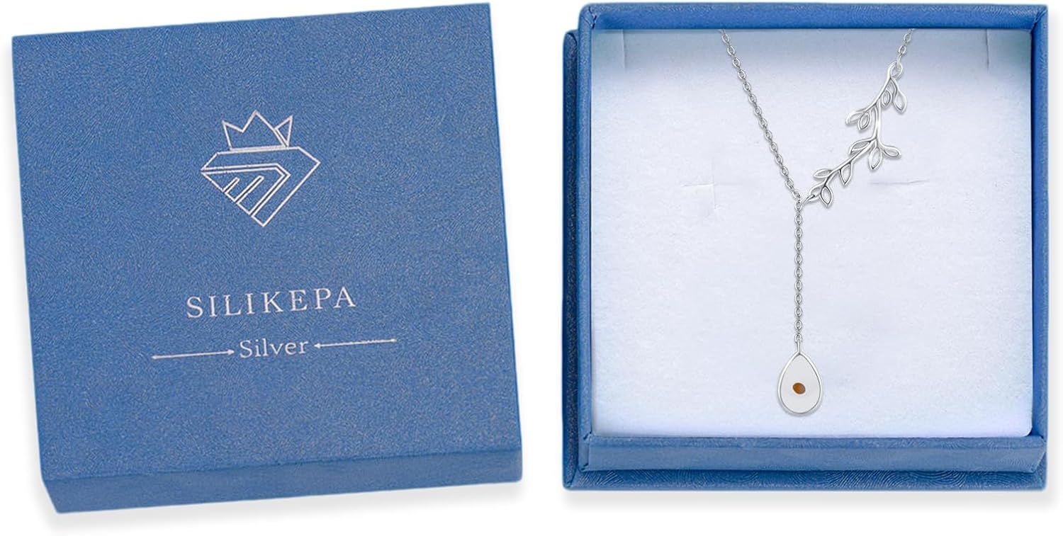 Leaf Necklace for Women 925 Sterling Silver Leaf Pendant Necklace Y Chain Necklace Jewelry Gift for Women - Image 7