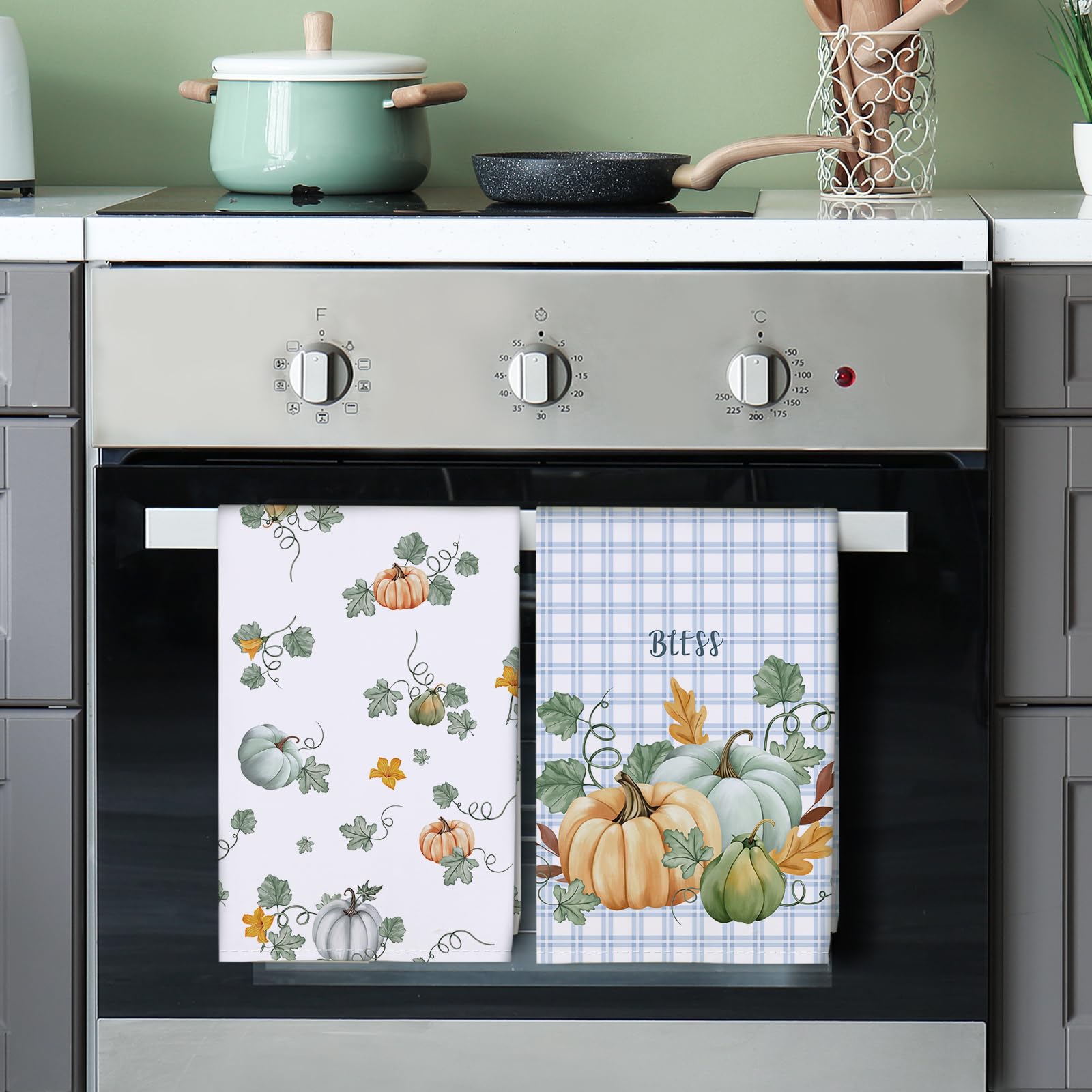 Set Di 4 Strofinacci In Cotone - Motivo Gatto, 48x70cm, Super Assorbenti Per Cucina - Foto 10