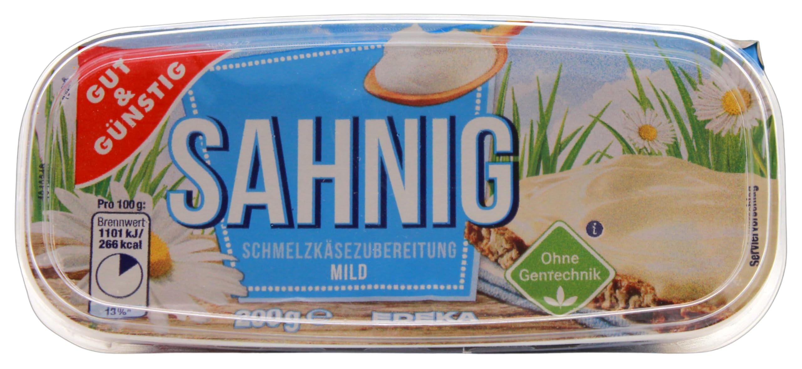 Gut & Günstig Schmelzkäsezubereitung Sahnig, 10er Pack (10 x 200g)