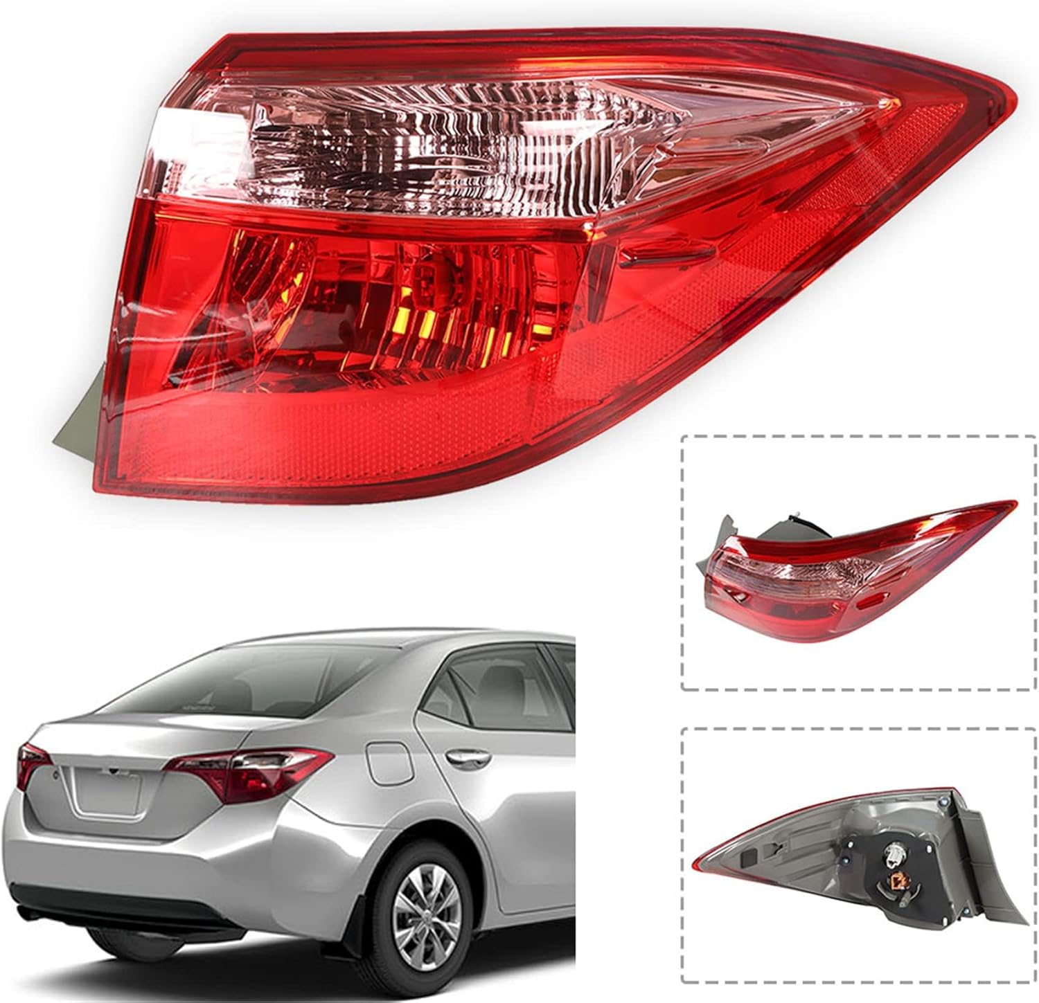 WFLNHB RH Tail light Replacement for Toyota Corolla 2017 Rear Tail Lamp Assembly Passenger Side