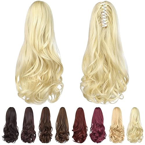 Miniatura 144 de Brown ponytail extension,16" claw clip hair extensions ponytail short curly hair ponytail Extension Natural Looking Synthetic Hairpiece for Women