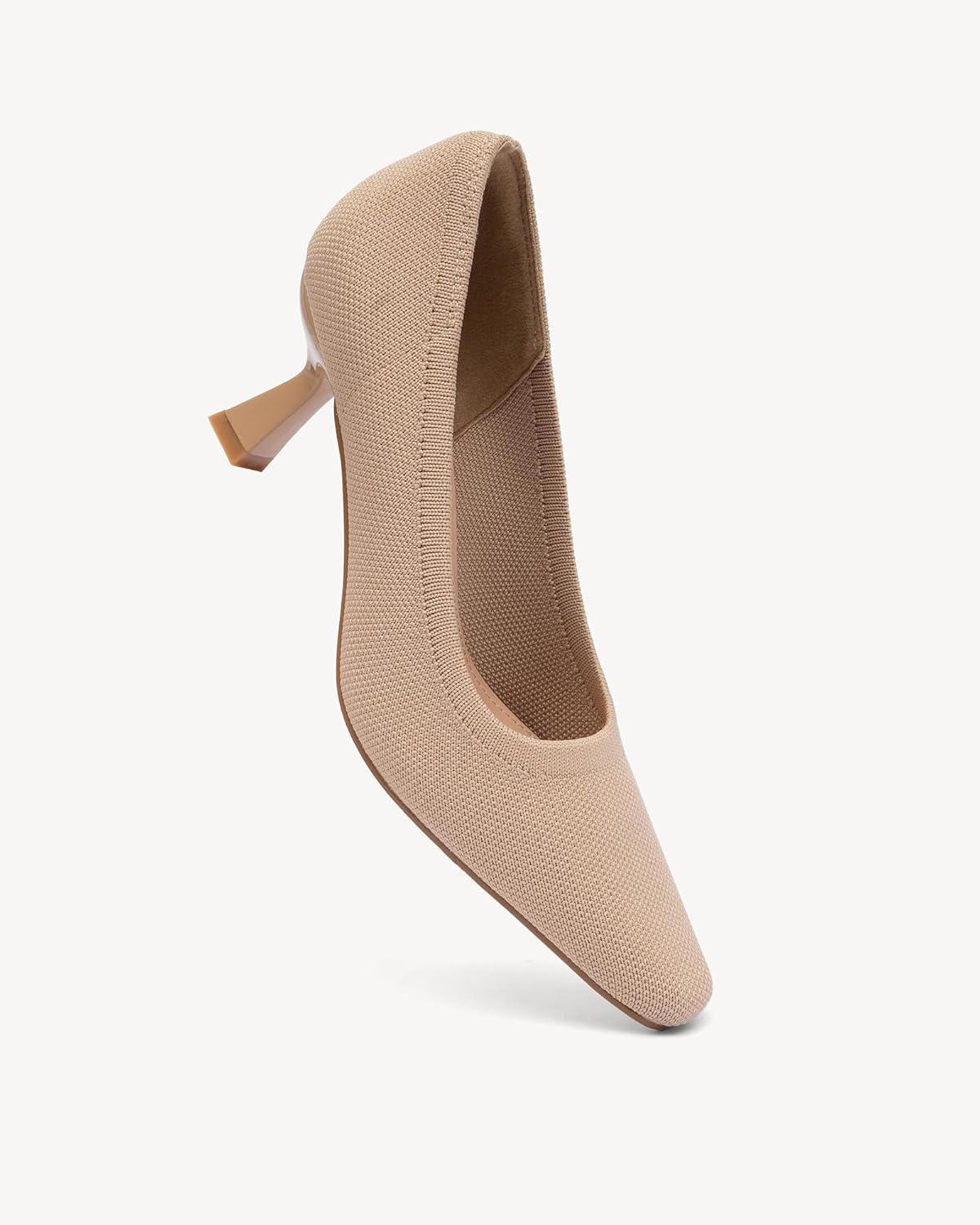 NEWBELLA Women's Breathable Fabric Pumps - Comfortable Stiletto Heels for Commuting & Daily Wear, Office Dress Shoes - Image 3