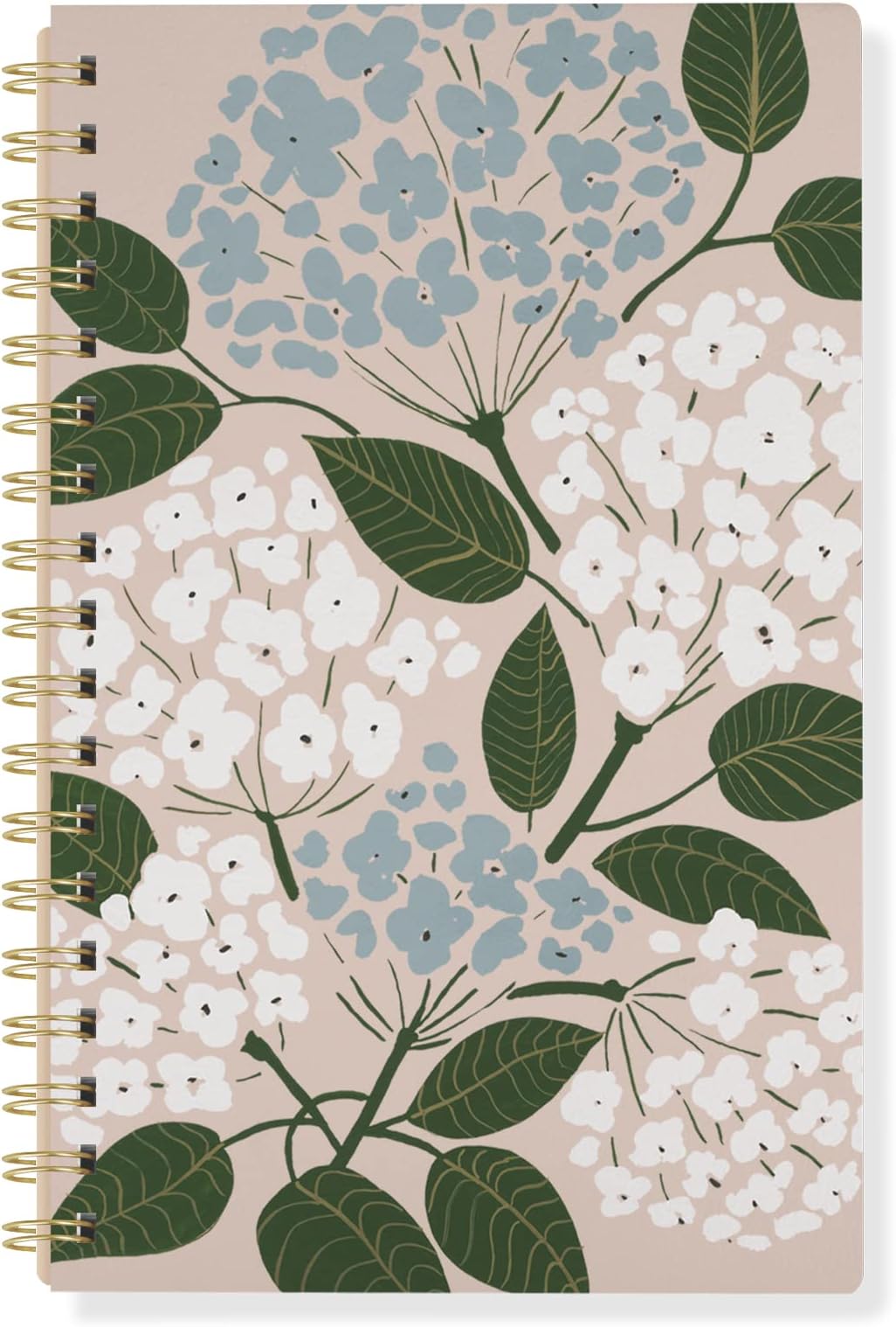 Fringe Studio "HYDRANGEAS" 6" X 9.5" SIGNATURE VEGAN LEATHER SPIRAL JOURNAL - 160 PAGES, Megan Galante Collection (896084)