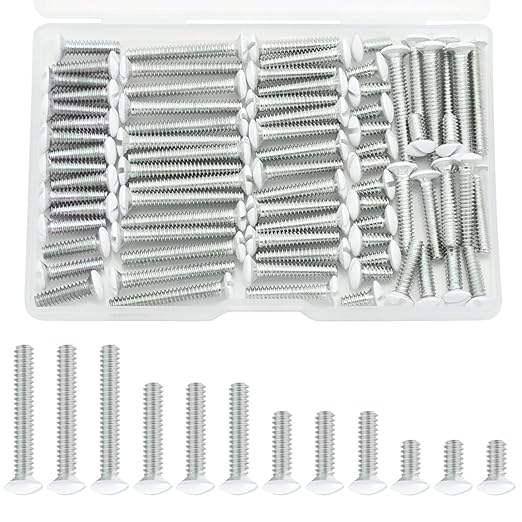 White Wall Plate Screws, 100 Pieces Outlet Screws 4 Length Sizes 632
