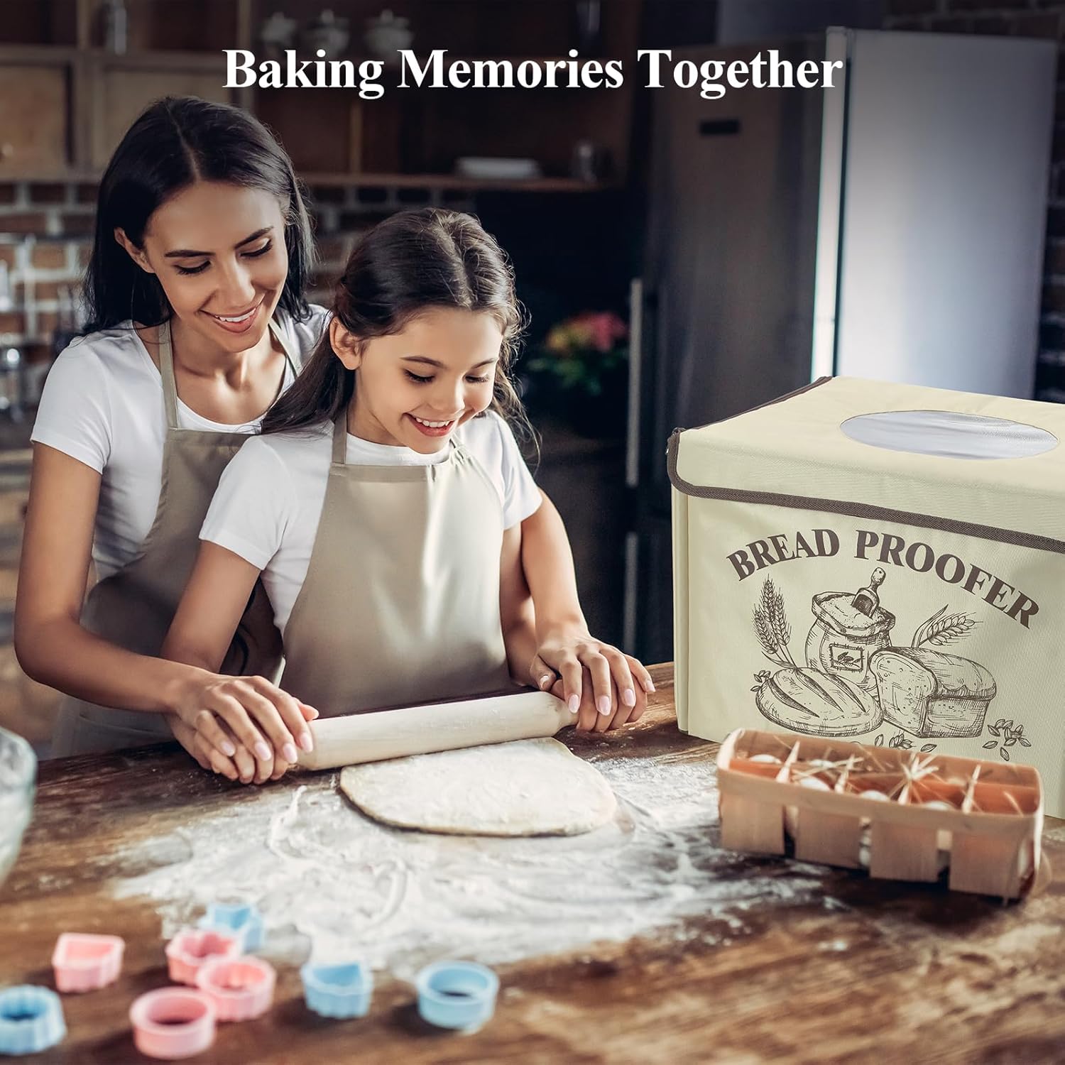 Bread Proofing Box with Temp & Timer Control – Foldable Bread Proofer for Dough, Sourdough, Pizza & Yogurt – Large Proofing Container for 3D Filament Drying, with NTC Sensor & Bonus Shelf