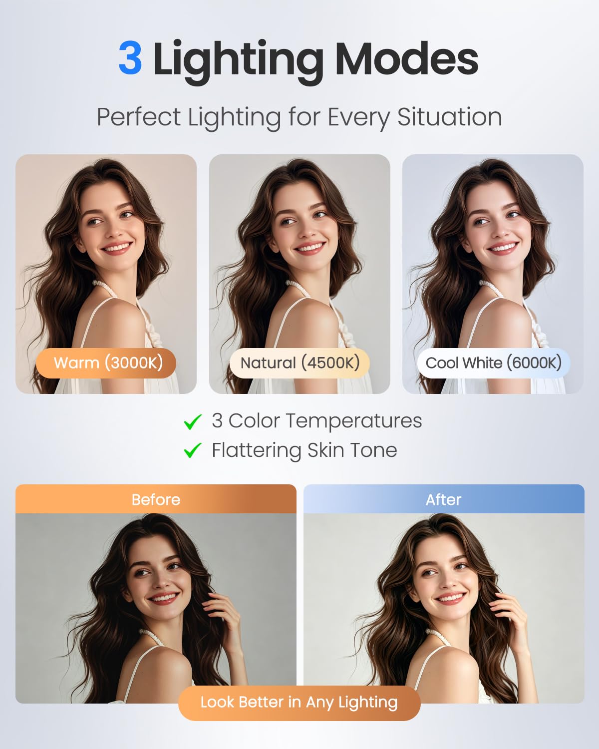 UBeesize Perche à Selfie magnétique avec lumière à intensité Variable et télécommande Rechargeable, trépied Portable de Voyage pour téléphone Portable MagSafe et téléphones Android, idéal pour