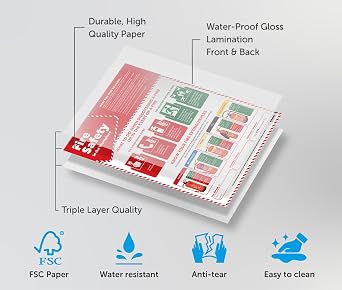 Fire Safety in the Workplace - Health and Safety Posters - A2 (420mm x 594mm) - Laminated - Office and Commercial Wall Charts by Daydream Education.