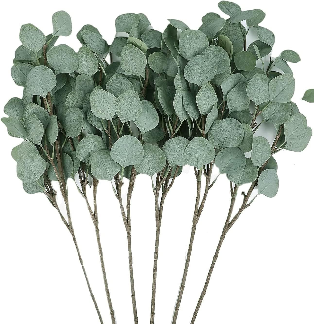 30 Stück Künstliche Eukalyptus Zweige - Kunstpflanzen Deko 38cm Grün
