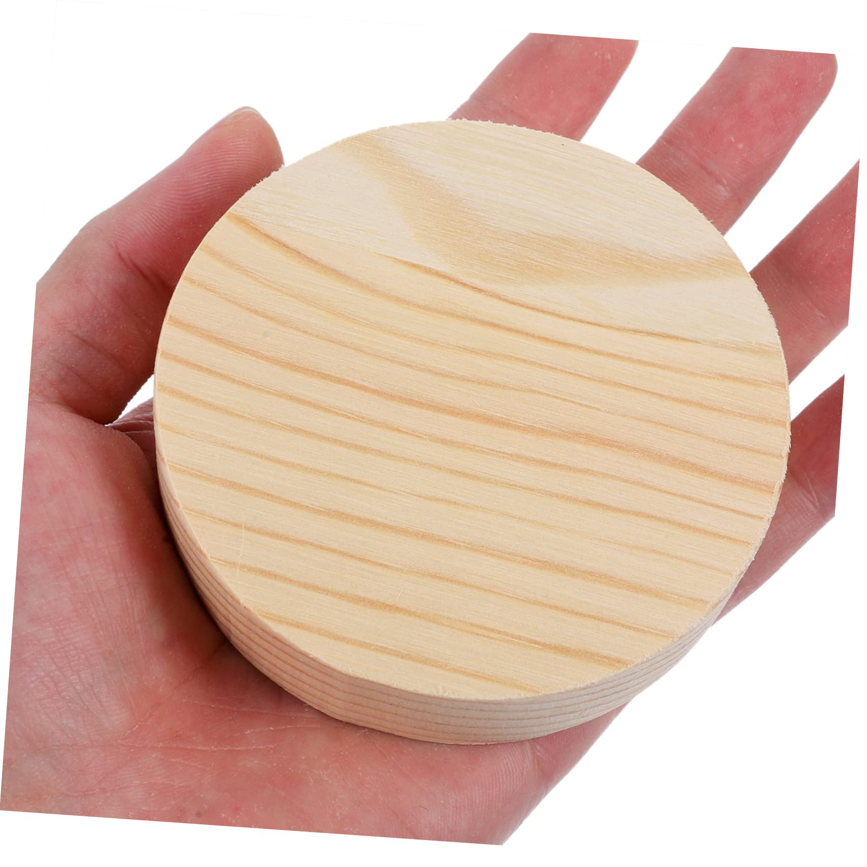 10 Stück Leere Runde Holzklötze zum Bemalen, Holzscheiben Ornamente | Glatte Oberfläche, Holz, Beige, 10stücke, für Holiday Decorations und Hand Painting, Kleine Holzscheiben Rund