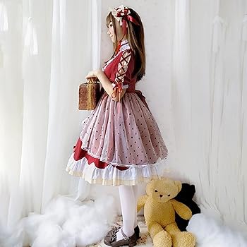 ケティ ロングワンピース ピンク レトロ チェック 総柄 リボン 半袖 ロリータ ロジータ ROJITA 花柄ロング半袖ワンピース （ブルー） -靴