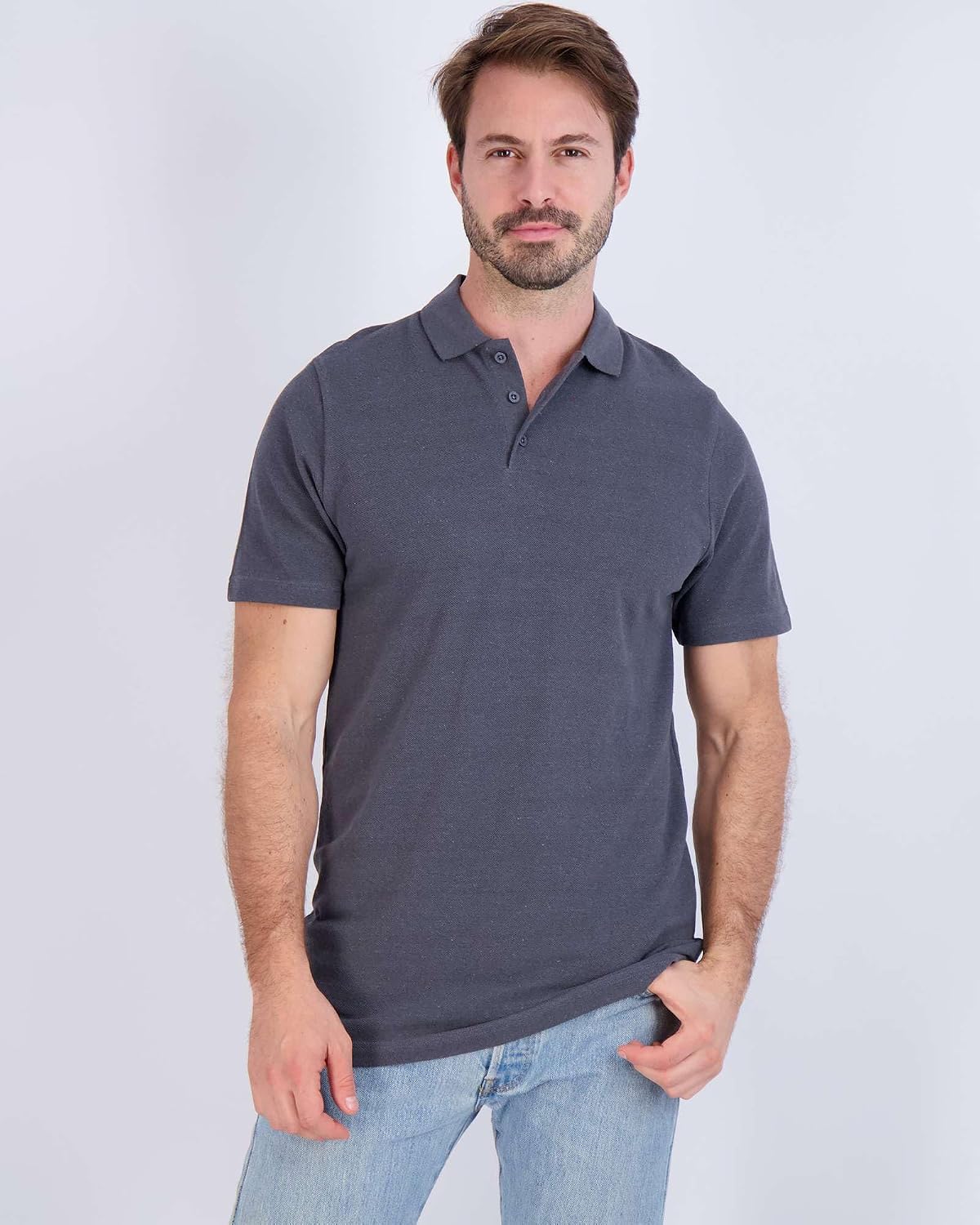 4 Pack Men's Cotton Pique Polo Shirts Short Sleeve Collared Golf Work | Available In Big & Tall, Casual, Business, Knit, Summer, Classic, Sports, Athletic, Tennis , Camisetas Algodon Hombres
