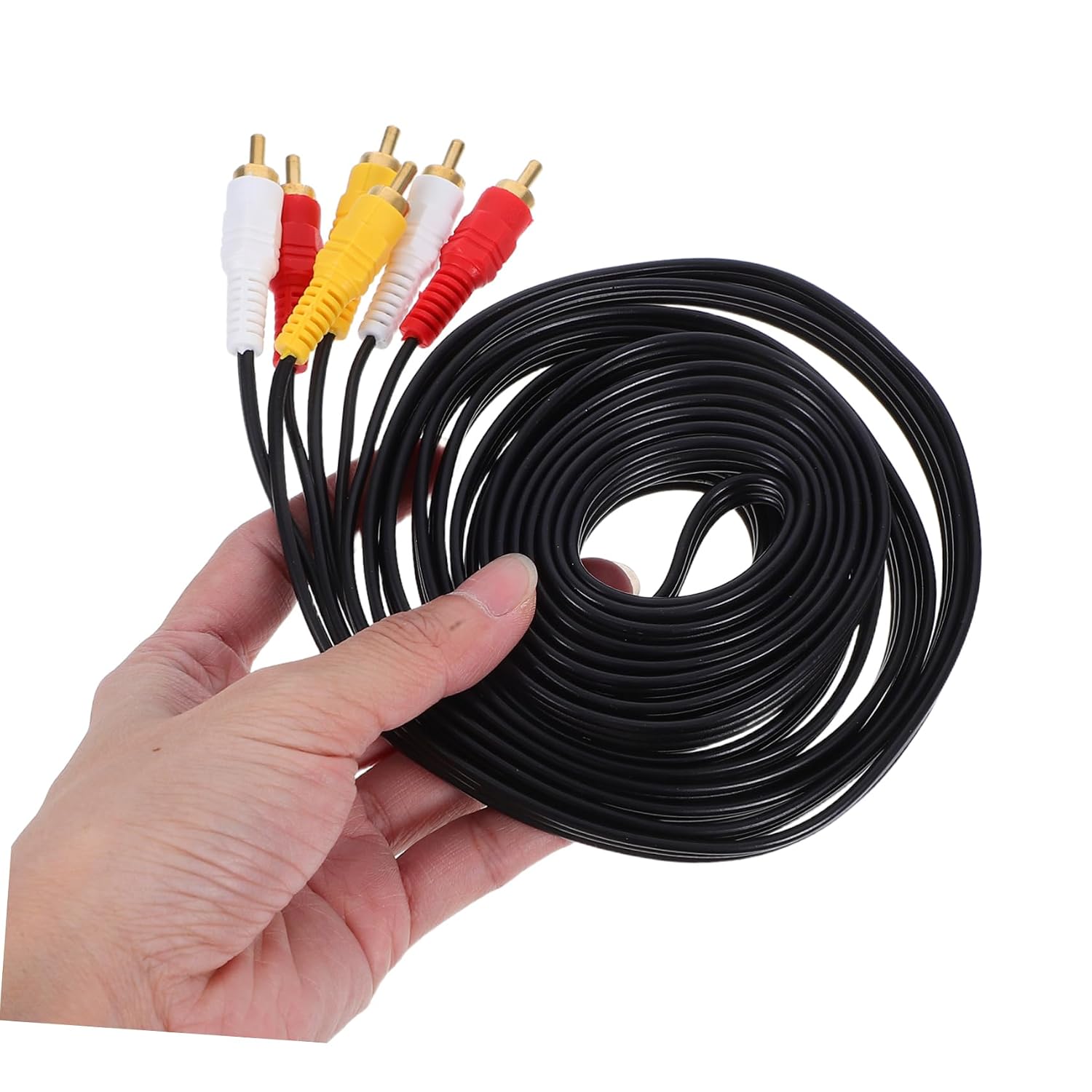 Male to Male Composite Cable Head Design for Audio Equipment Versatile Connection for DVD and Other Devices for Signal Transmission
