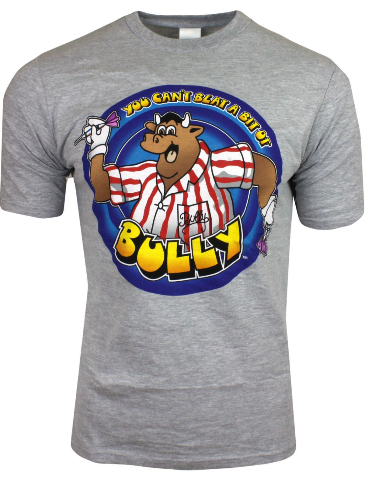 BullseyeTV Show Darts Cant Beat a bit of Bully Official Grey T Shirt