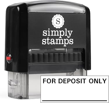 for Deposit Only Office Stamp | 4 Different Sizes | 20 Designs | Multiple Color Options | Perfect for Quick Validation of Office Documents for Deposit Only, Medium