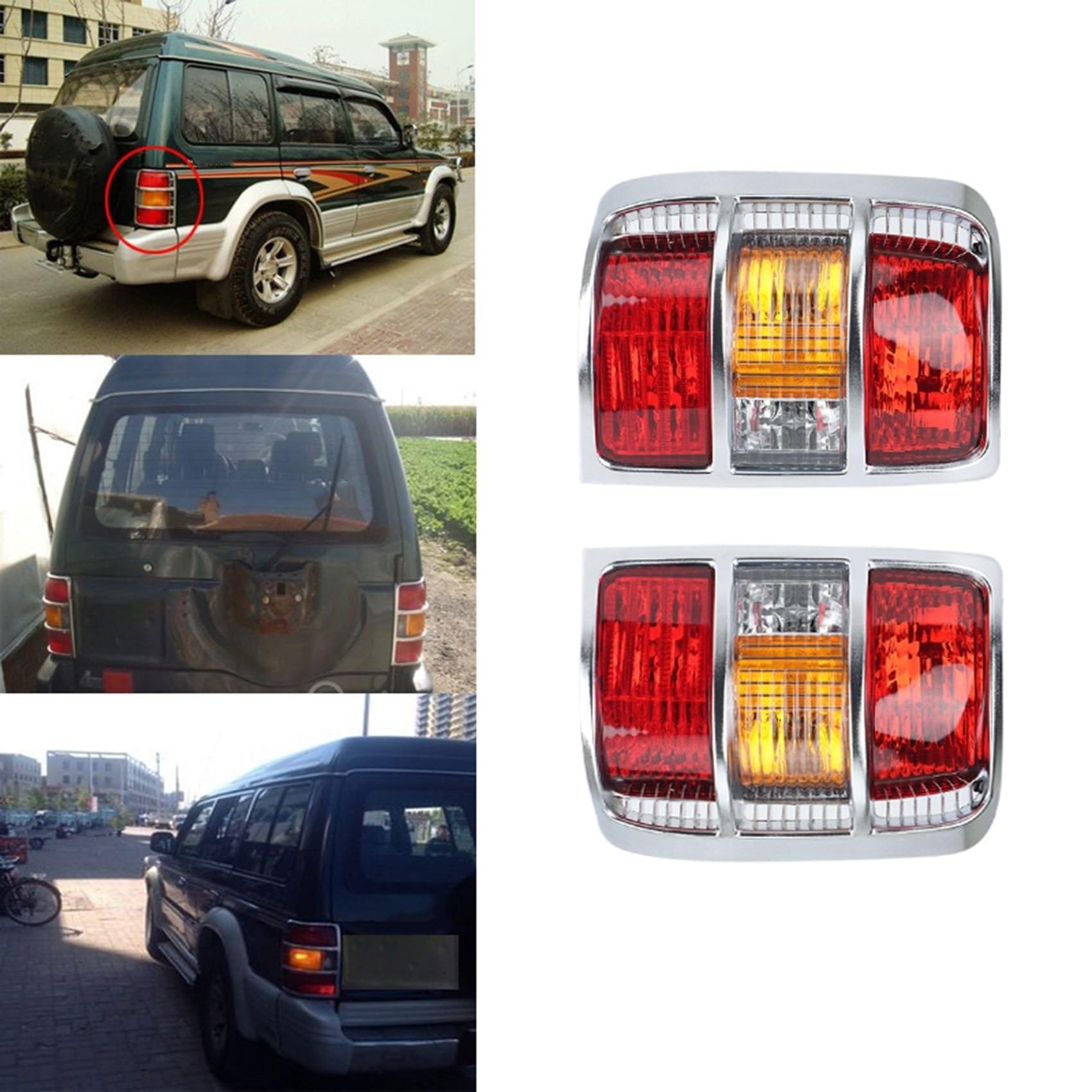 Genérico Luz trasera del coche Luz de freno del parachoques trasero coche, luz trasera lateral para para Pajero V31 V32 V33 V43