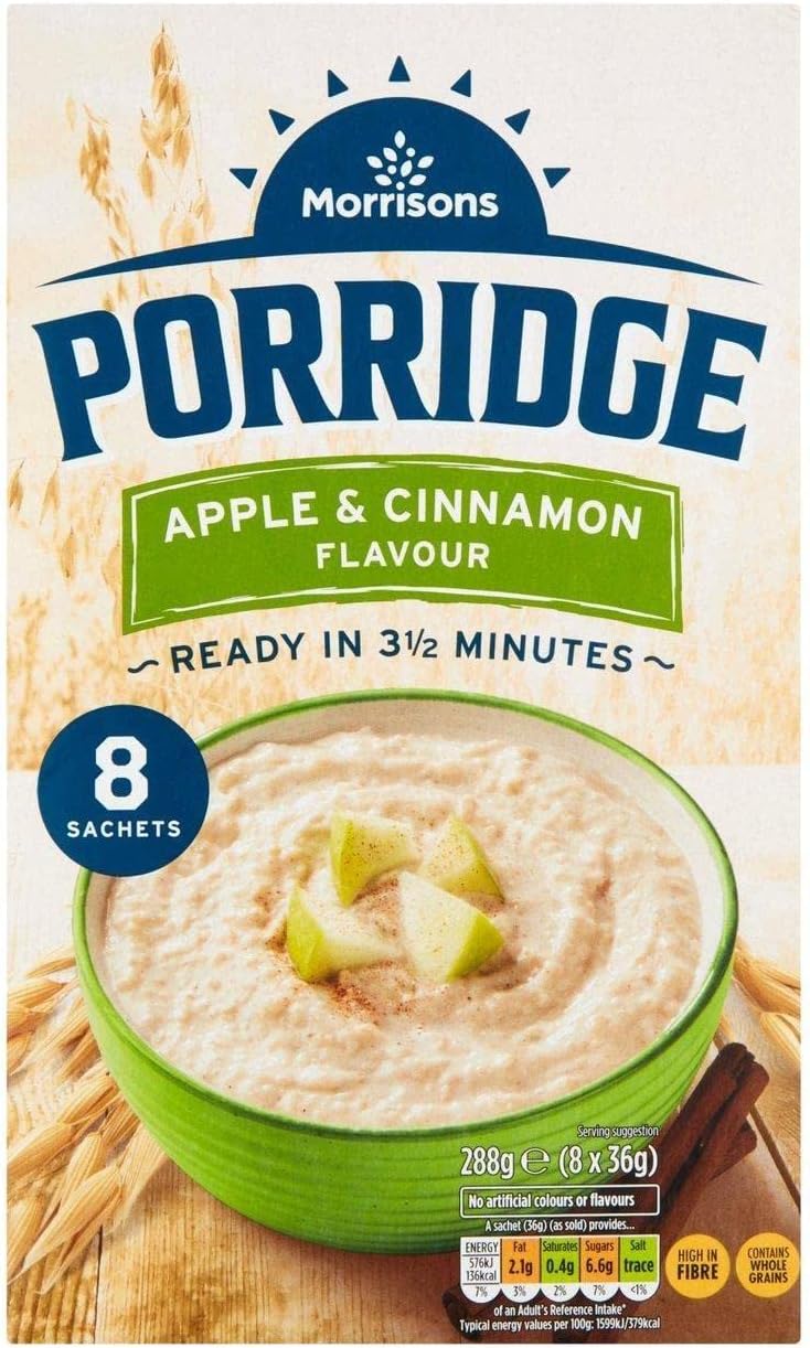 Morrisons Apple and Cinnamon Porridge, 288g Amazon.co.uk Grocery
