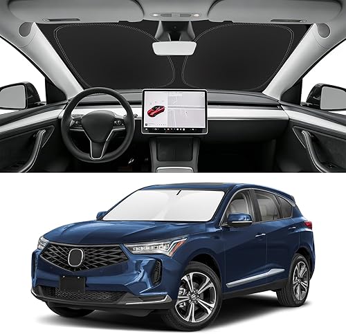 Miniatura 137 de Parasol de parabrisas de ajuste personalizado para Nissan Titan 2017-2024, bloquea los rayos UV y el calor, parasol de ventana delantera, fácil