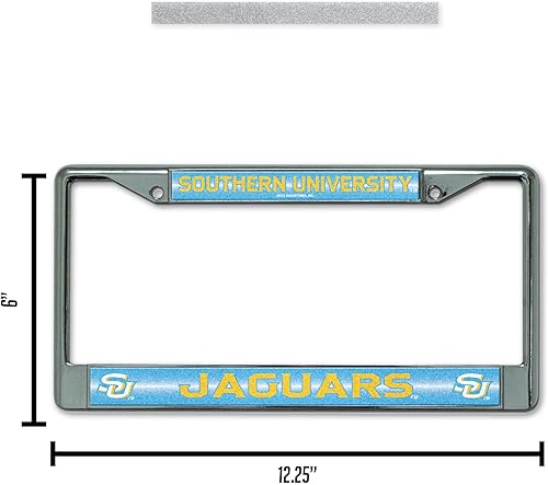 Miniatura 235 de Rico Industries NCAA 12 x 6 pulgadas, accesorio de automóvil cromado plateado brillante para automóvil/camión/SUV