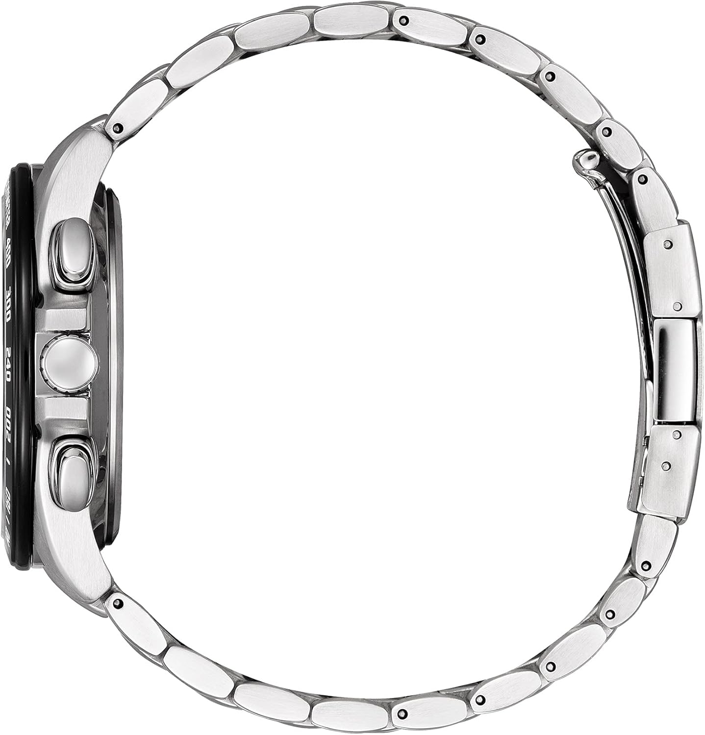 lateral view of Citizen CB5874-57A Eco-Drive Sport Watch