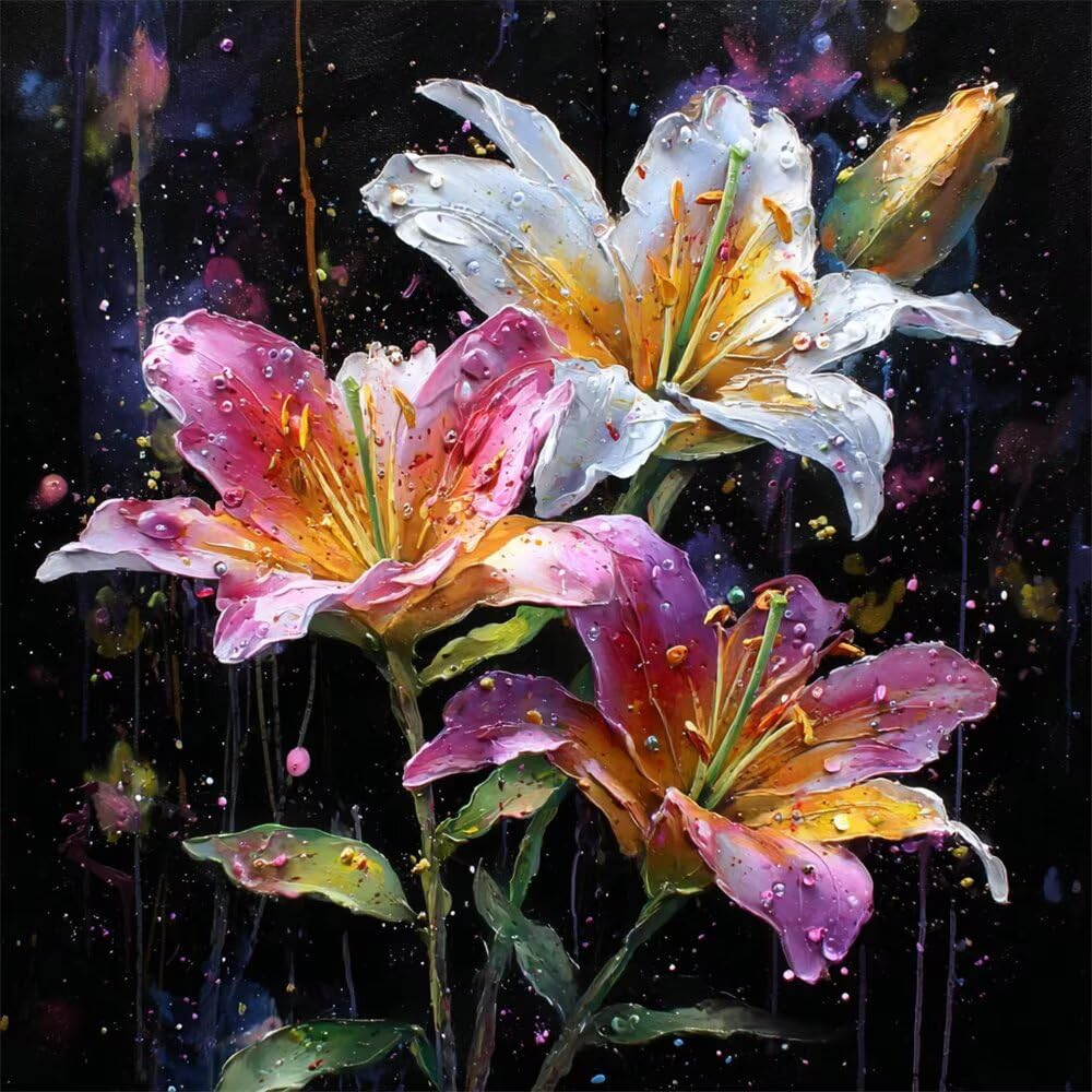 Diamond Painting Adultos, Pintura Diamante Lirio Kit Completo -L2