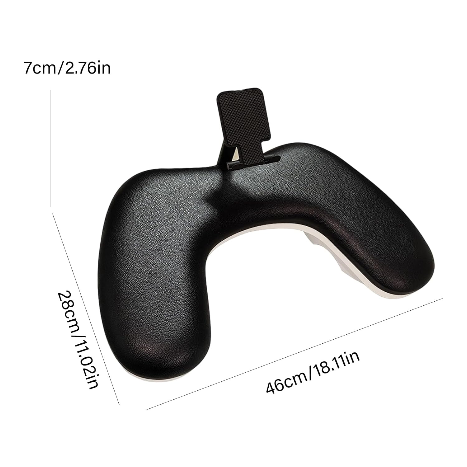 Wipe-Clean Beauty Desk Hand Rest with Phone White