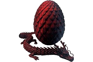 3D Printed Dragon Egg 4 Pack: Articulated Dragon Decorations with Surprise Eggs
