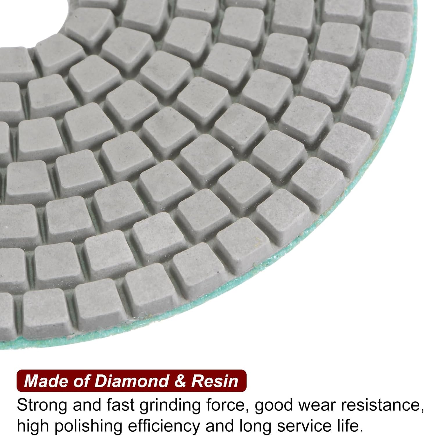 HARFINGTON 5pcs Diamond Polishing Pads 4" Grits 2000 Wet/Dry Polish Pad for Stone Concrete Marble Countertop Quartz for Polisher Grinder
