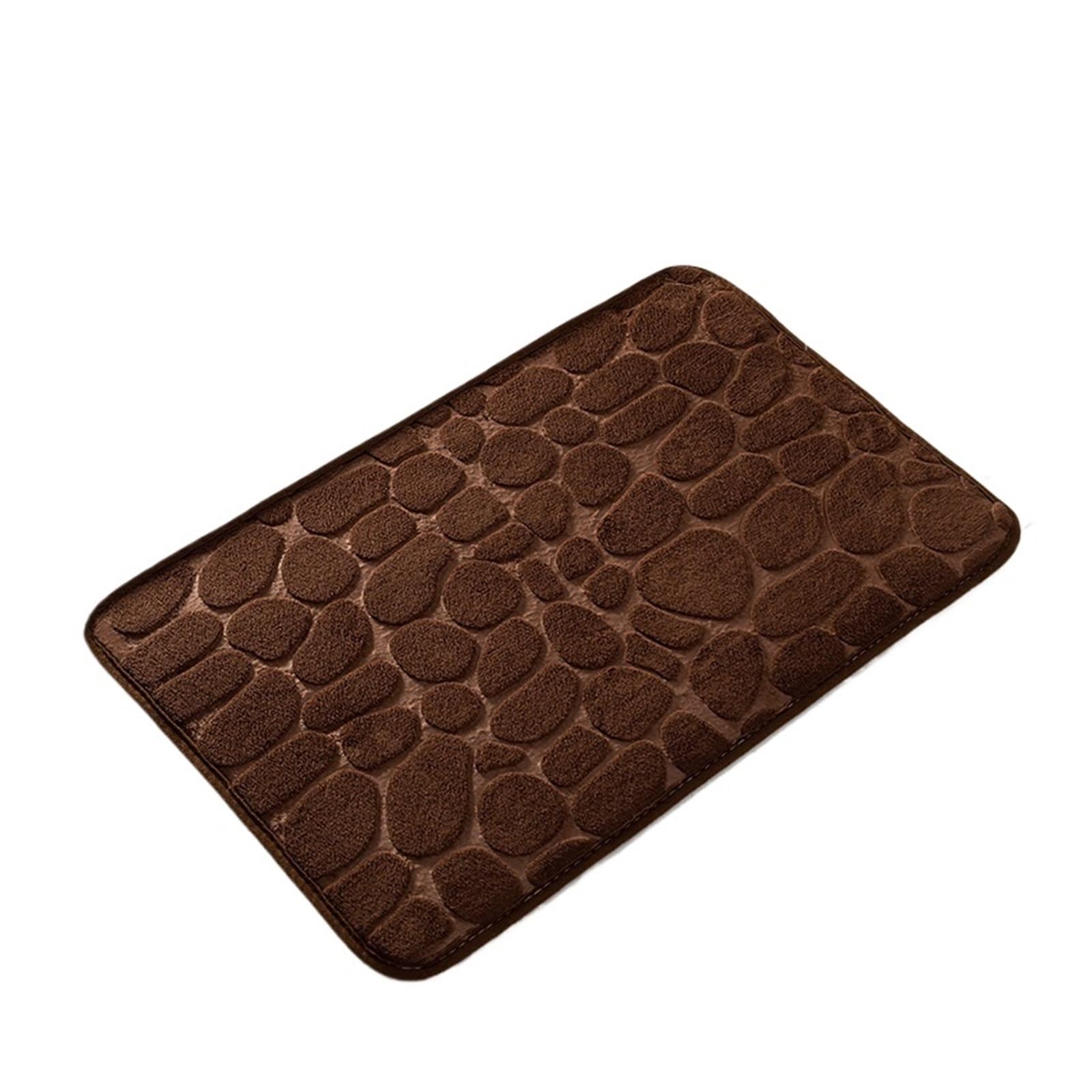 Tapis de bain en relief marron en mousse à mémoire de forme pour lavabo