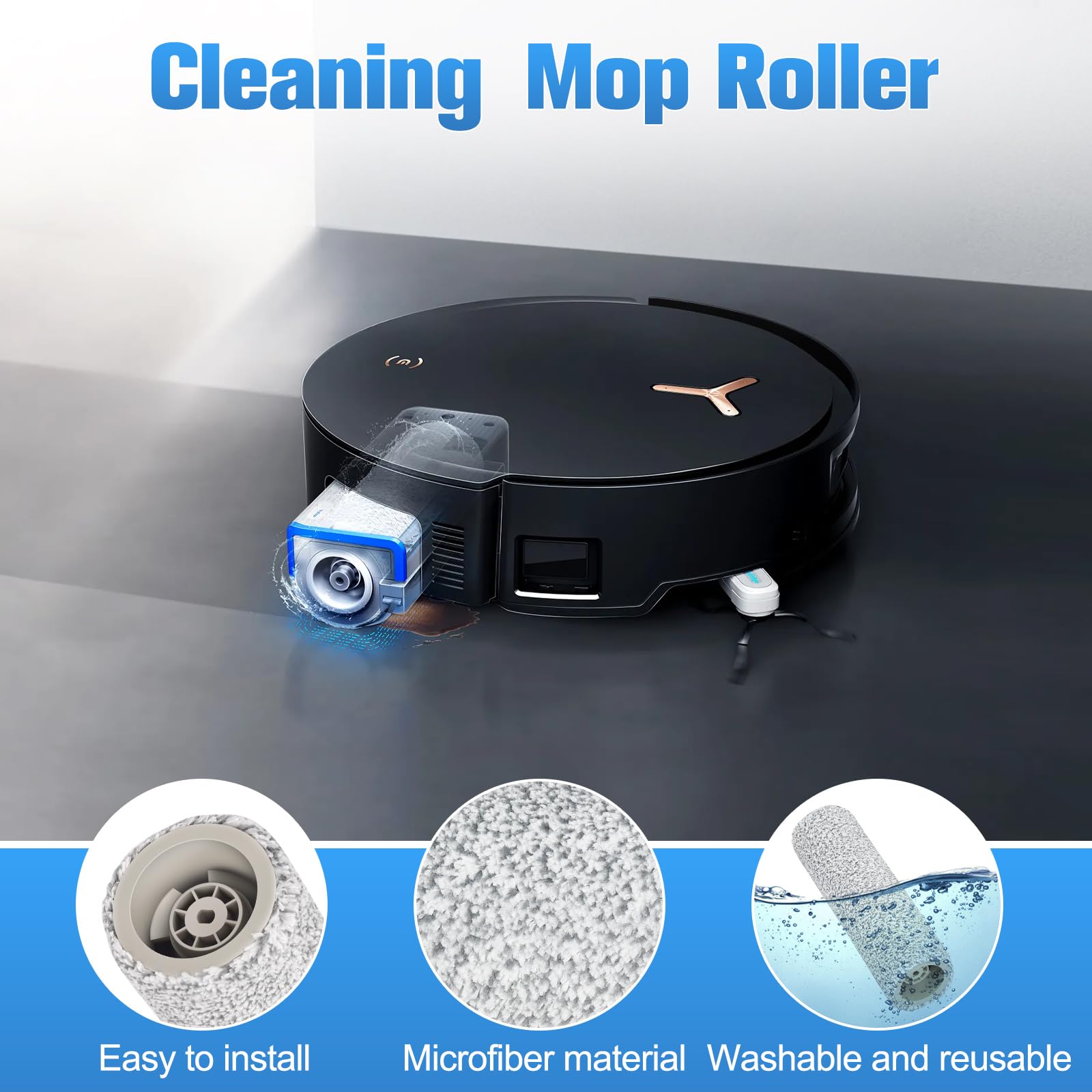 aotengou Accessoires pour aspirateur Robot ECOVACS DEEBOT X8 Pro Omni / X8 Omni/YEEDI S14 Plus 19 pièces 2 brosses principales, 4 filtres, 6 brosses latérales, 2 serpillères à Rouleau, 4 Sacs