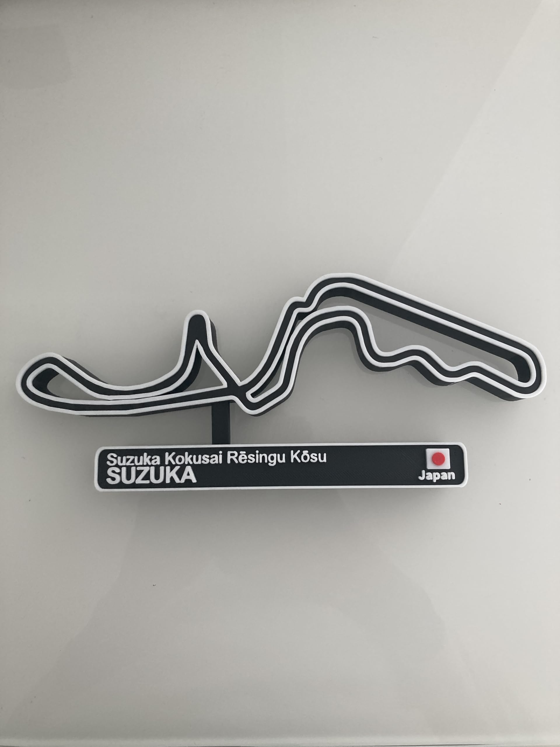 Circuito de carreras Suzuka, Maqueta 3D Decorativa, Trazado Icónico Japonés
