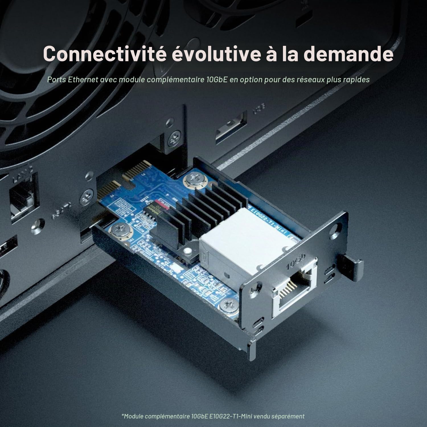 Synology DS1525+ Kit serveur NAS 5 baies (8 Go de RAM, 10 To de stockage) – 5 disques durs NAS de 2 To, périphérique de stockage réseau de bureau haute performance – Avec SSD externe