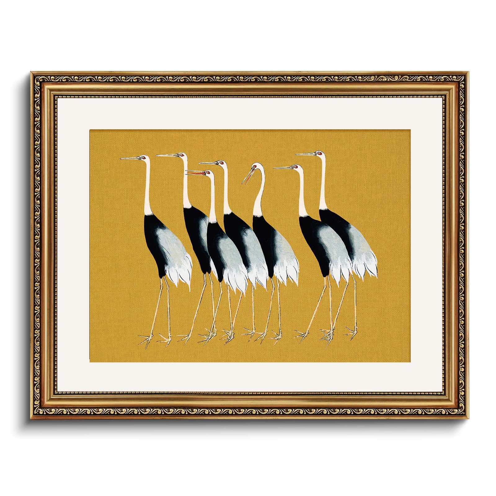 VIYYIEA Gold Framed Wall Art Canvas Print Home Decor Vintage Swan Decoration Grace Swan Art Painting Pictures Rustic Bathroom Wall Decor Animal Farmhouse Artwork for Living Room Bedroom Office 11x14in — view 38