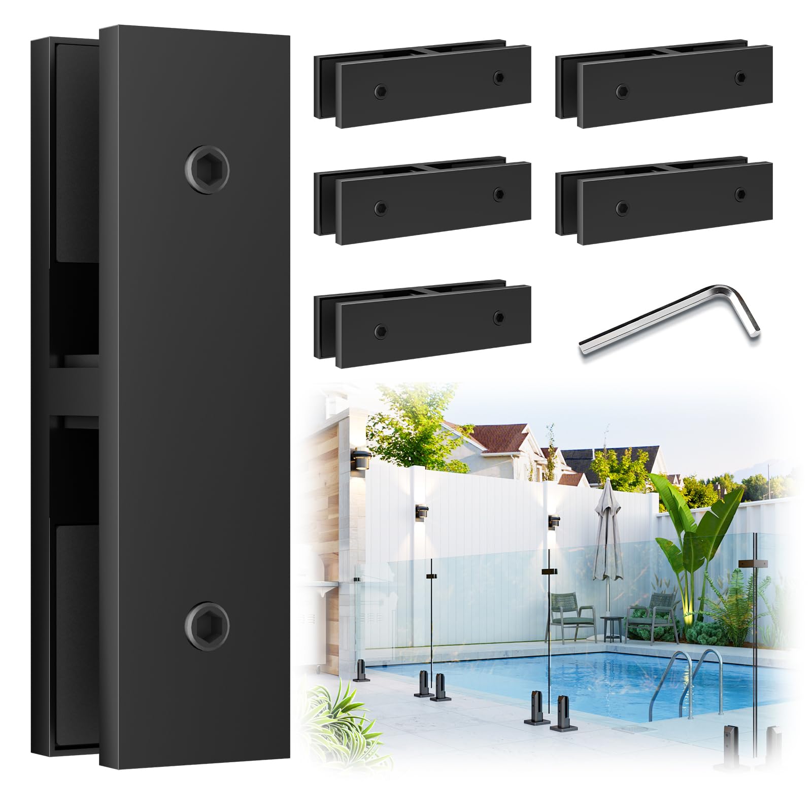 Colliers de serrage pour terrasse balustrade balcon lot de 6 pièces LukLoy - 8