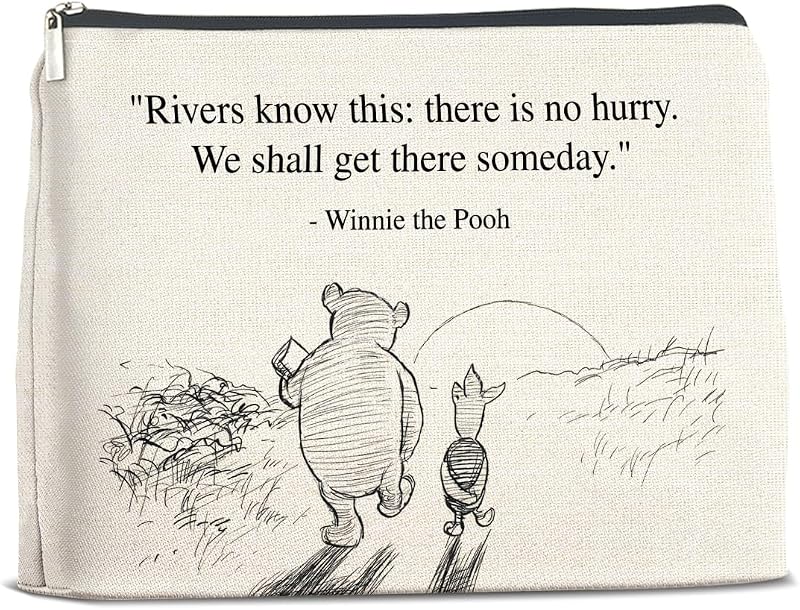 Necessaire de maquiagem YeleY com estampa Winnie the Pooh e zíper