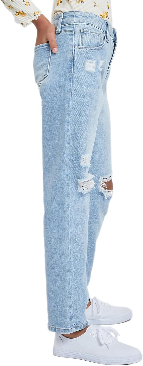 YMI Girls' YMI Jeans Girls Selena Dream Button Fly Straight Leg Hybrid Jeans