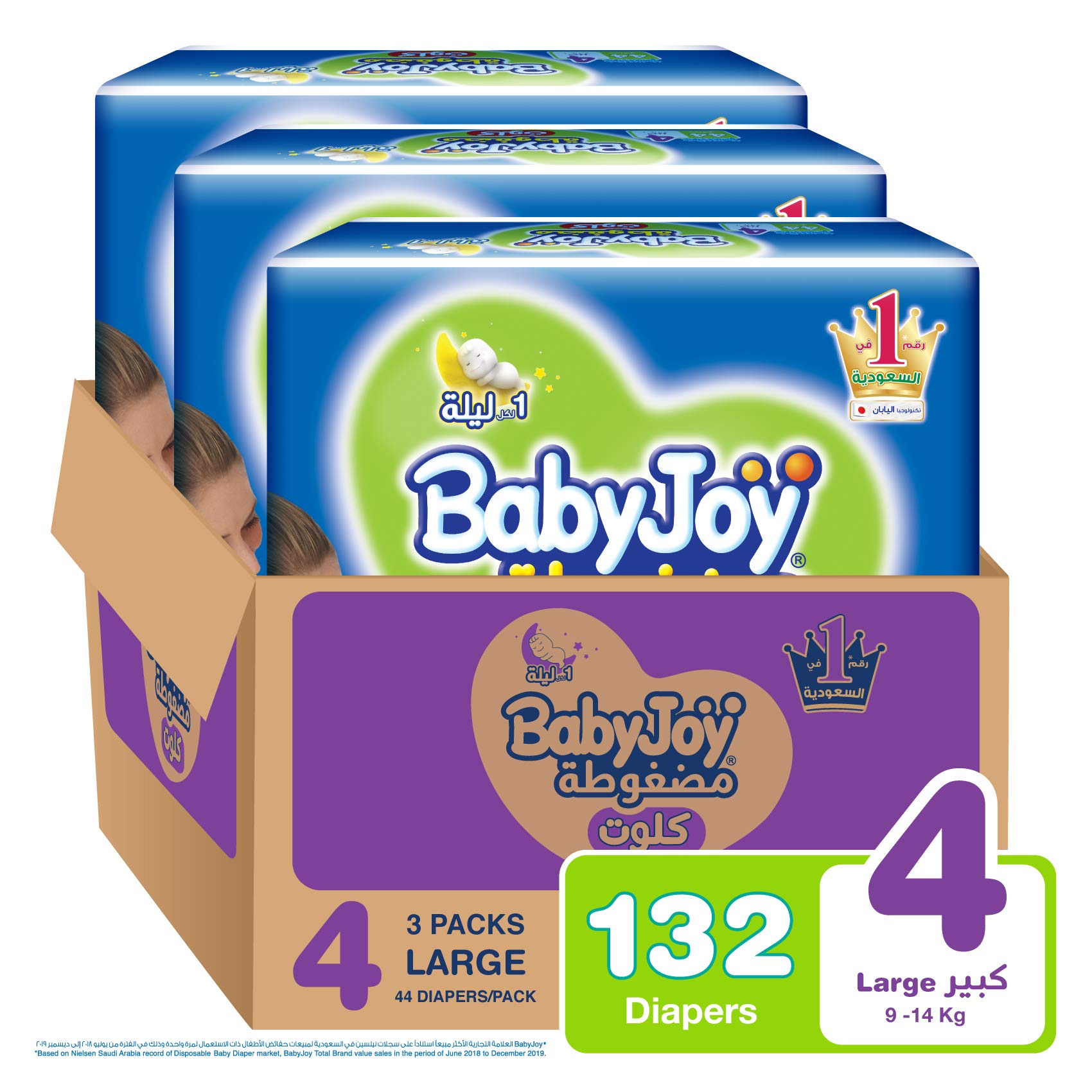 Sponsored Ad – Compressed Culotte Pants Diaper, Size 4, Large, 9-14 Kg, Jumbo Pack, 132 Diapers