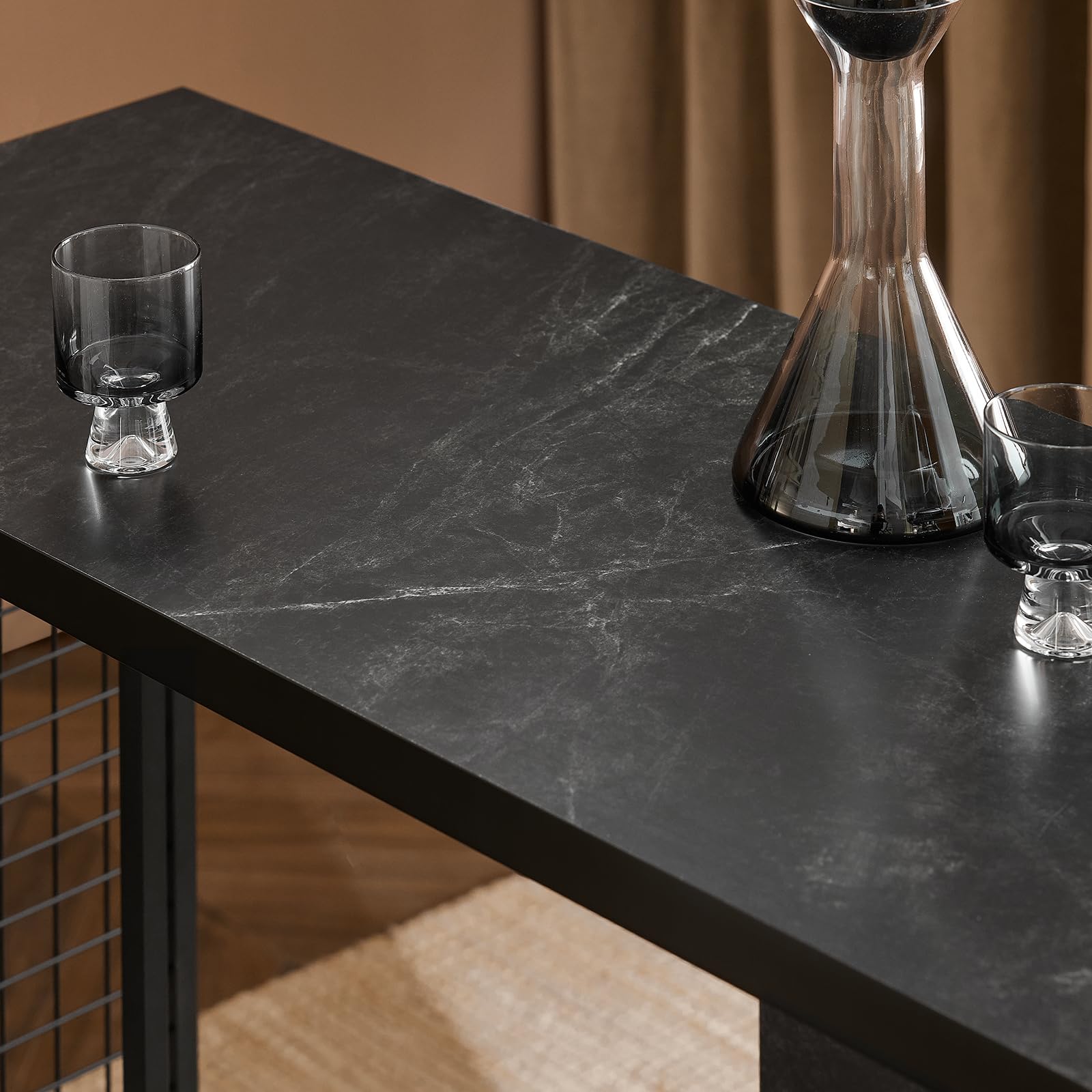 SoBuy Tavolo alto bar Tavolo da pranzo Tavolo da balcone Penisola cucina Nero 120x50x105cm FWT100-SCH