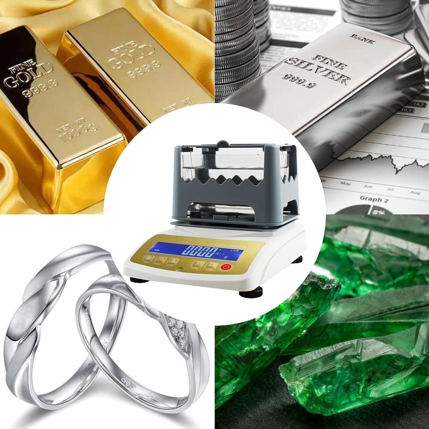 Digitales Goldreinheitsgehaltsdetektor Analysegerät Der Neuesten Generation Zur Sofortigen Feststellung Des Goldgehalts Mit Messgenauigkeit Für Den Edelmetallhandel Und Die Schmuckherstellung