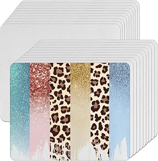 OFFNOVA 20Pcs Sublimation Mouse Pad Blank for Sublimation Transfer Heat Press Printing Crafts, 22 x 18 x 0.3cm Mouse Pads