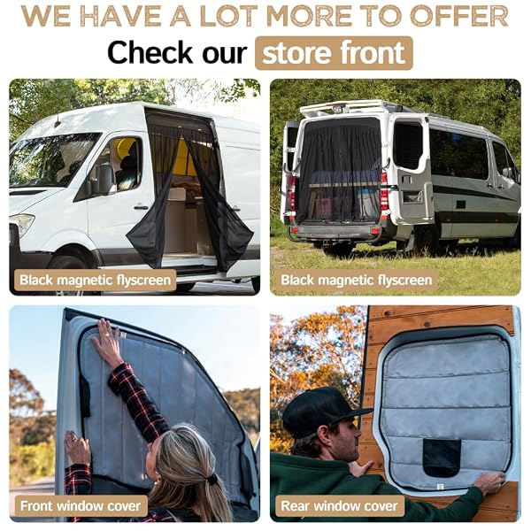 Living in a Bubble Van Bug Screen for Mercedes Metris, Ford Transit Connect, and Other Campervans, Universal Size Sliding Door Flyscreen Mosquito Net, Center Magnetic Closure by Living in a Bubble - Image 9